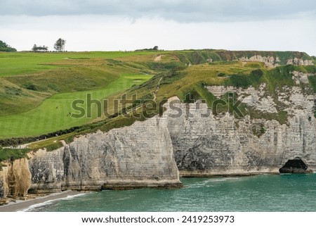 Image, Stock Photo Around Etretat in France