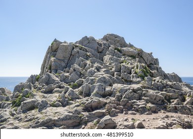 coastal scenery around Pointe du Raz, a promontory in Brittany, France - Shutterstock ID 481399510