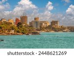 The coastal skyline of Dakar, Senegal, West Africa