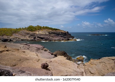 Coastal view of Presqu'ile de la Caravelle, Tartane, Martinique, Caribben