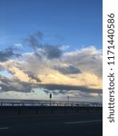 A coastal view at sunset