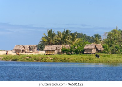 Coastal Village Of Antongil Bay, East Of Madagascar