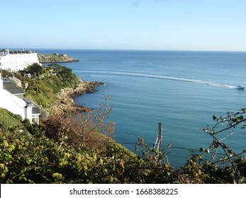 The Coastline Along Dalkey Bay In South County Dublin, Ireland. 