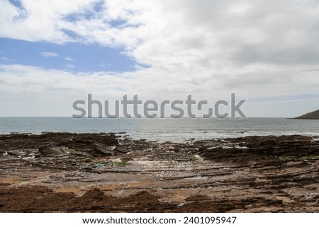 Coastline along the Devon countryside 