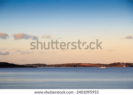 Coastline along the Devon countryside 