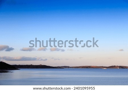 Coastline along the Devon countryside 