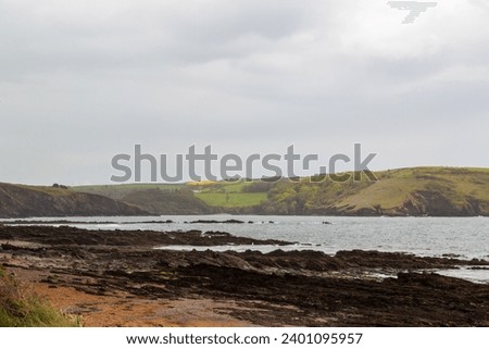 Coastline along the Devon countryside 