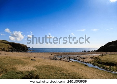Coastline along the Devon countryside 