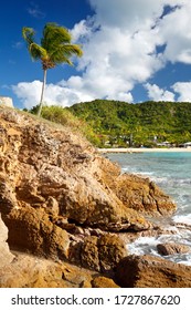 Coastline Of Antigua Near Galley Bay.