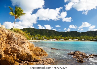 Coastline Of Antigua Near Galley Bay.