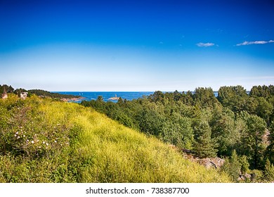 Coastline and Archipelago of Helsinki, capital of Finland, during beautiful July afternoon. HDR. - Shutterstock ID 738387700