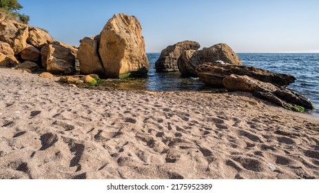 The coastline of the Black Sea consists not only of sandy beaches, but also of rocky slopes. - Powered by Shutterstock