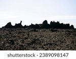 Coastline formed by volcanic activity in Ogi coast in Sado Island, Niigata prefecture, Japan.