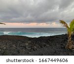 Coastline at the Kalapana lava flow in Hawaii