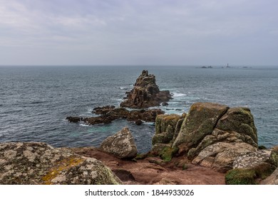 Coastline In Lands End UK On A Stormy Day