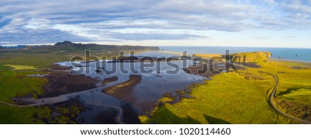 Image, Stock Photo Troll rock in Iceland stands in the sea