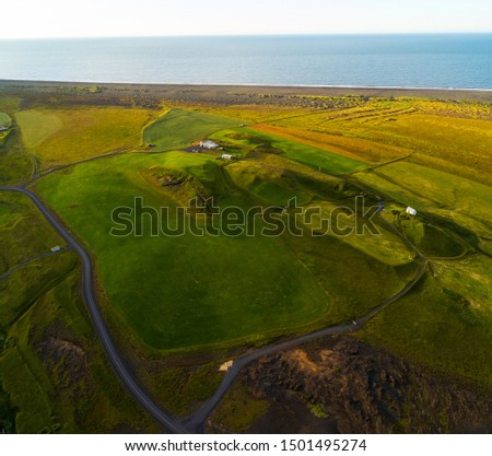 Similar – Image, Stock Photo Troll rock in Iceland stands in the sea