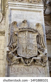 Coat Of Arms Of The Catholic Monarchs In The Cathedral Of Granada, Spain