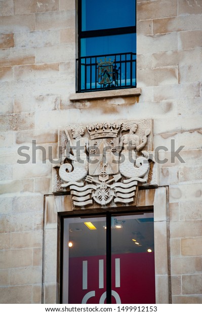 Coat Arms Ostend Belgium According Legend Stock Photo Edit Now