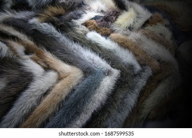 A coat made of mink tails