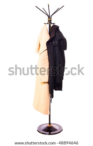 coat rack isolated on white