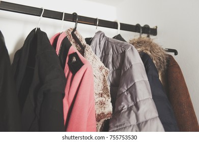 Coat Rack With Winter Clothing