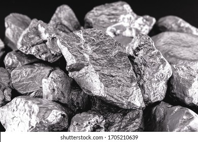 cobalt stone on black isolated background. Industrial ore used in construction and medicine. - Shutterstock ID 1705210639
