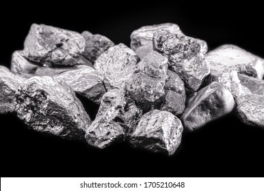 cobalt stone on black isolated background. Industrial ore used in construction and medicine. - Shutterstock ID 1705210648