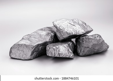 cobalt stone on isolated white background. Industrial ore used in construction and medicine. - Shutterstock ID 1884746101