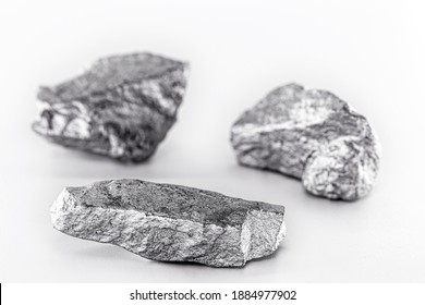 Cobalt Stone On Isolated White Background. Industrial Ore Used In Construction And Medicine.