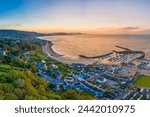 The Cobb and beach at Lyme Regis, Dorset, England, United Kingdom, Europe