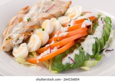 Cobb Salad Isolated On White Background