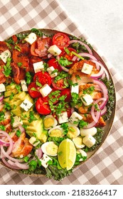 Cobb Salad, Keto Food, Top View, No People, Close-up,