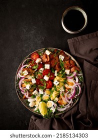 Cobb Salad, Keto Food, Top View, No People, Close-up,