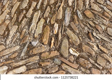 Cobble Stone Bricks Floor With Pattern And Dirt Medival Construction