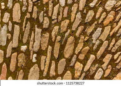 Cobble Stone Bricks Floor With Pattern And Dirt Medival Construction