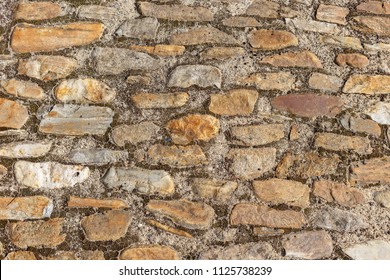 Cobble Stone Bricks Floor With Pattern And Dirt Medival Construction