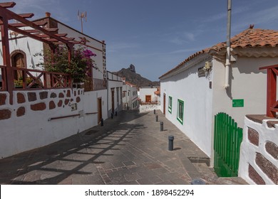 Cobbled Street In A Rural Mountain Town