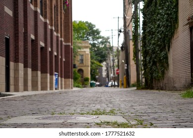 Cobblestone ally way in Columbus, Ohio - Shutterstock ID 1777521632