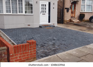 Cobblestone Driveway, Residential Area, London, England.