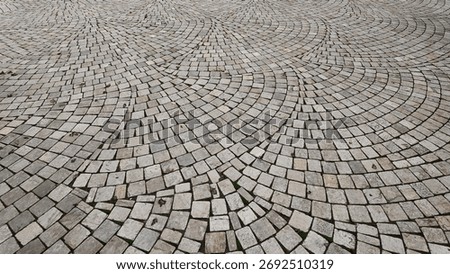 Cobblestone pattern creates unique design in urban space