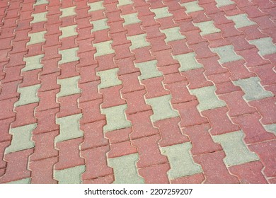 Cobblestone Pavement Arranged In Two Colors