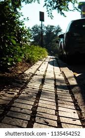 Cobblestone Sidewalk In Mount Vernon, Baltimore