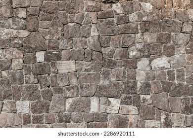 Cobblestone wall, paving stones, fortress, ancient buildings