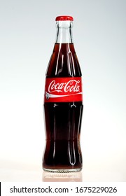 Coca Cola Glass Bottle Isolated Studio