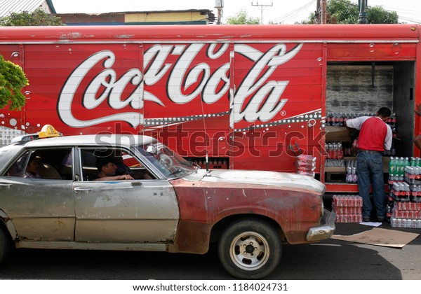 a coca\
cola tranport in the town of Maracaibo in the west of Venezuela.  \
Venezuela, Maracaibo, November,\
2005