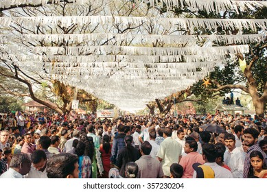 Cochin, India - January 1, 2016:  People Take Part In Traditional New Year Celebration  In Fort Kochi India.