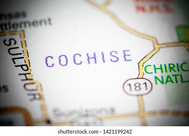 Cochise. Arizona. USA On A Map