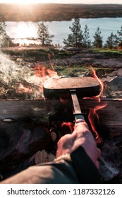 cocking over open fire