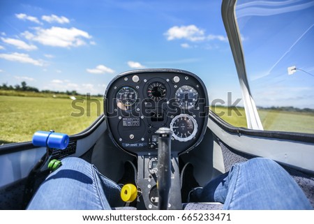 Similar – glider takeoff Cockpit